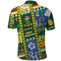 Solomon Islands Christmas Polo Shirt Festive Beach Vibes - Polynesian Pride