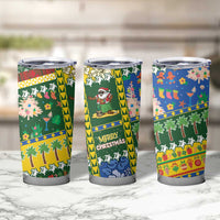 Solomon Islands Christmas Tumbler Cup Festive Beach Vibes - Polynesian Pride