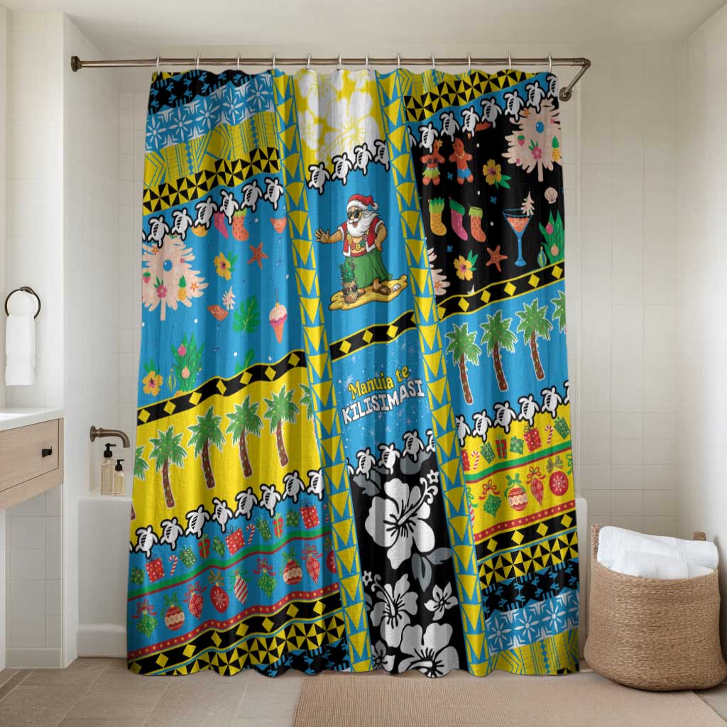 Tuvalu Christmas Bathroom Set Festive Beach Vibes - Polynesian Pride