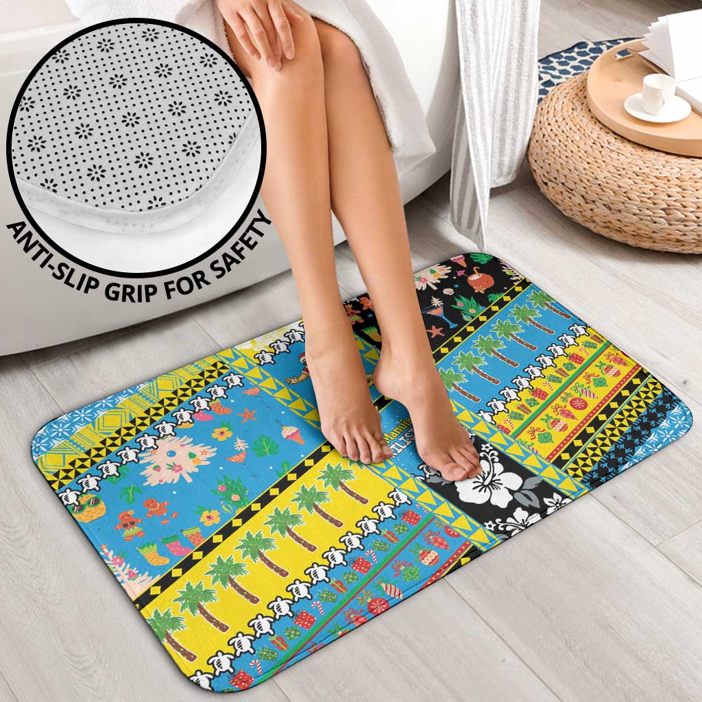 Tuvalu Christmas Bathroom Set Festive Beach Vibes - Polynesian Pride