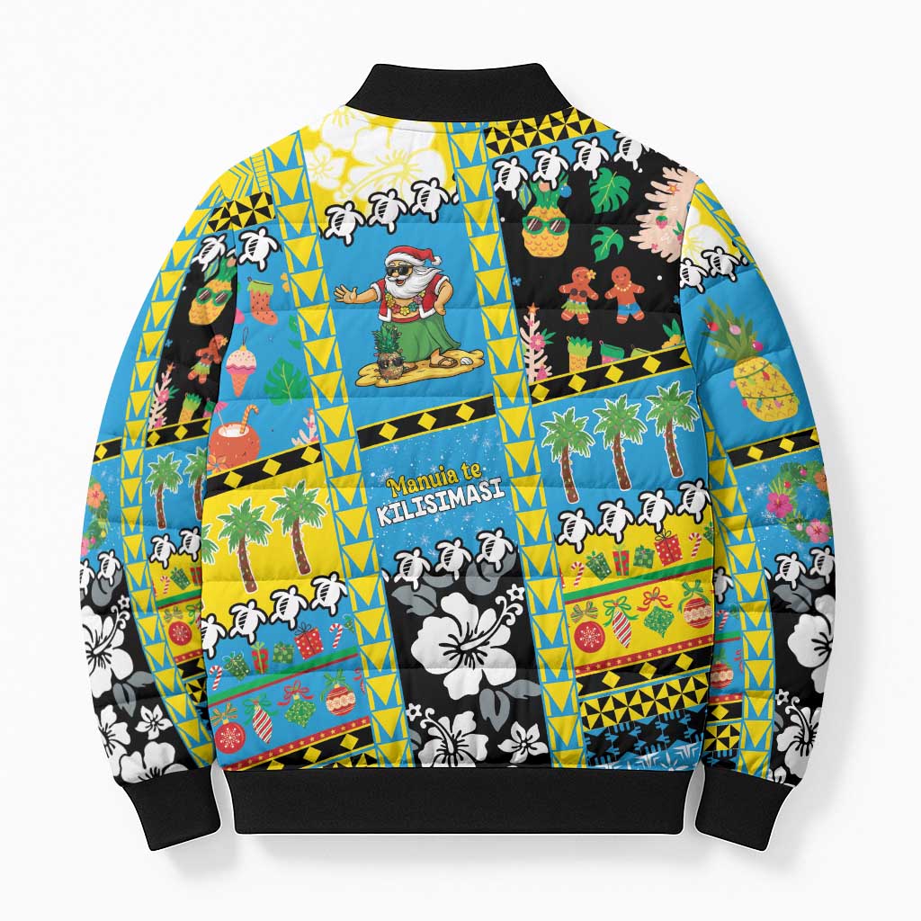Tuvalu Christmas Bomber Puffer Jacket Festive Beach Vibes - Polynesian Pride