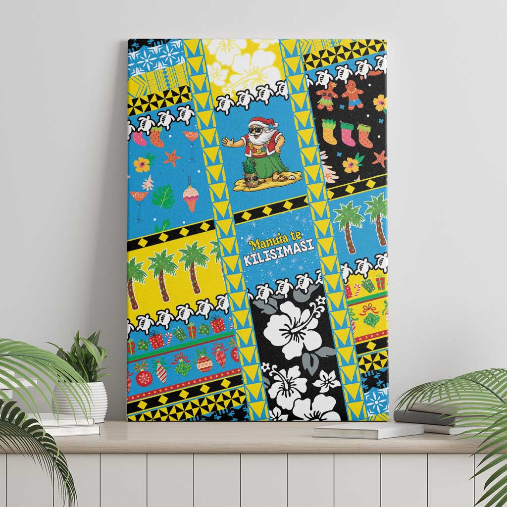 Tuvalu Christmas Canvas Wall Art Festive Beach Vibes - Polynesian Pride