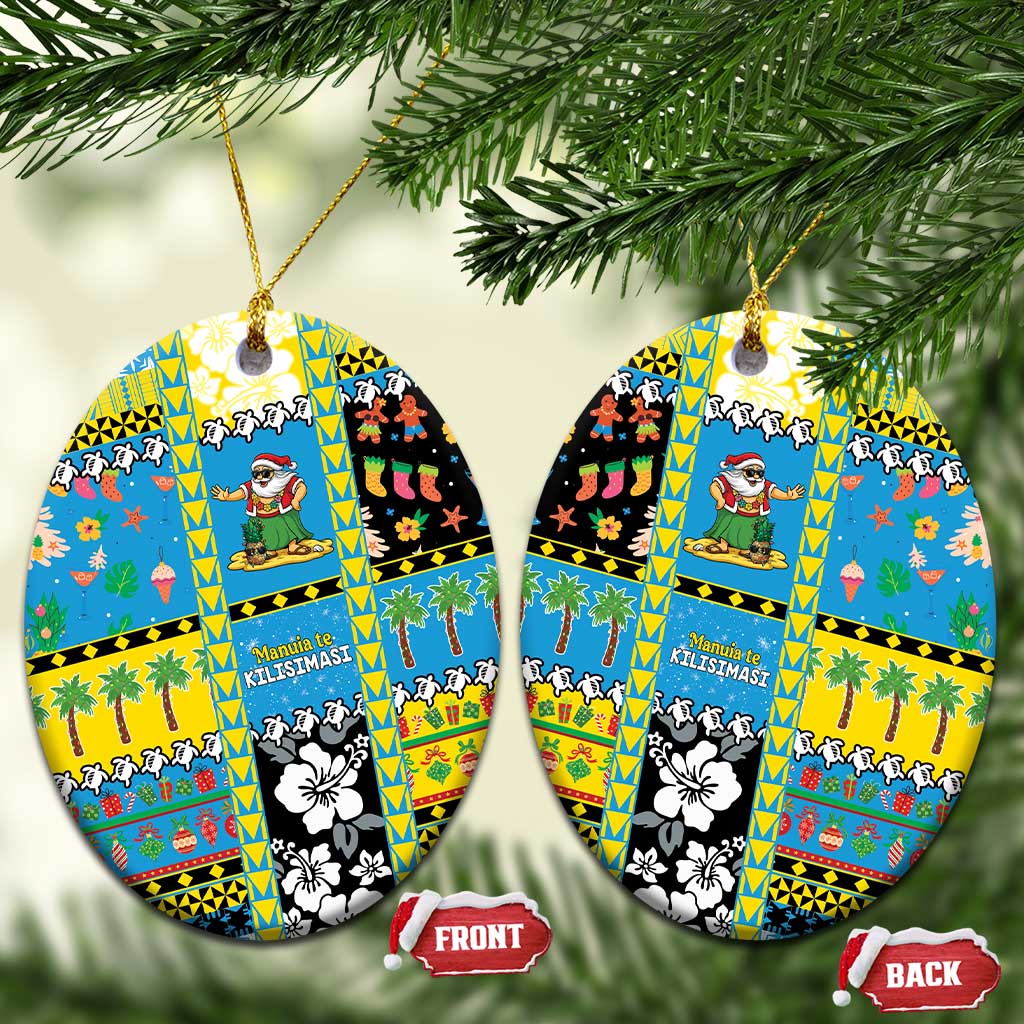 Tuvalu Christmas Ceramic Ornament Festive Beach Vibes - Polynesian Pride
