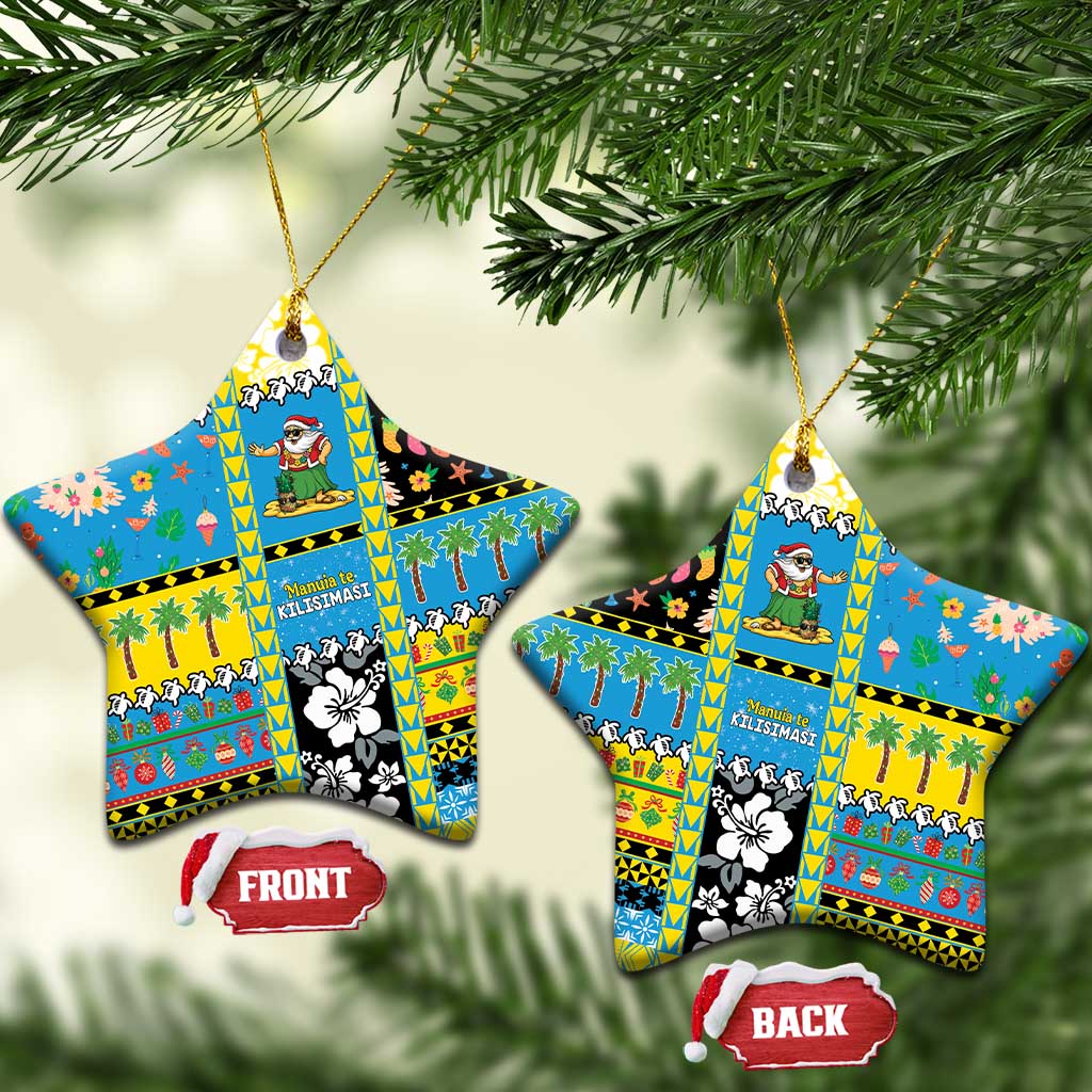 Tuvalu Christmas Ceramic Ornament Festive Beach Vibes - Polynesian Pride