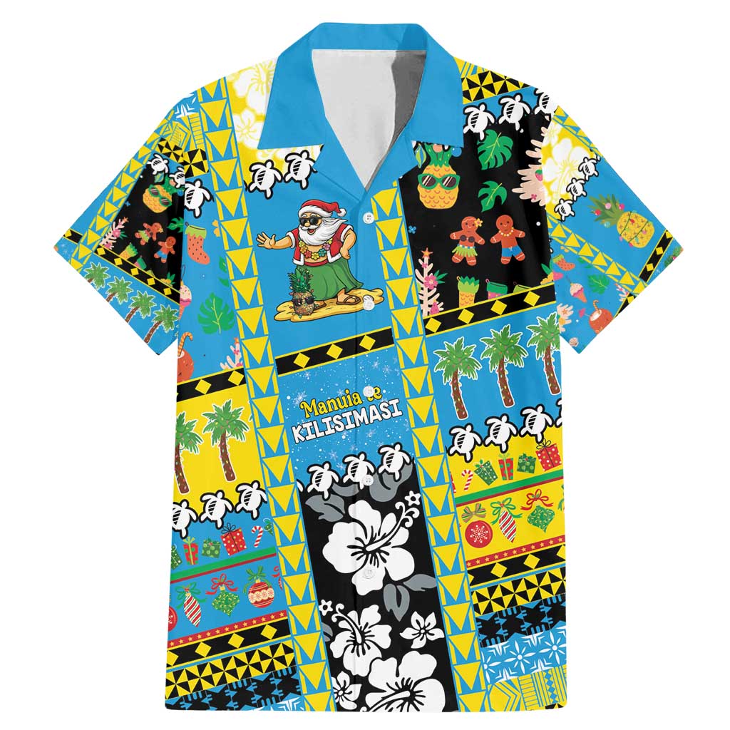 Tuvalu Christmas Family Matching Mermaid Dress and Hawaiian Shirt Festive Beach Vibes - Polynesian Pride