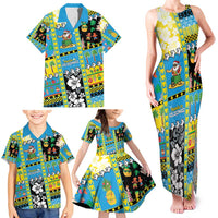 Tuvalu Christmas Family Matching Tank Maxi Dress and Hawaiian Shirt Festive Beach Vibes - Polynesian Pride