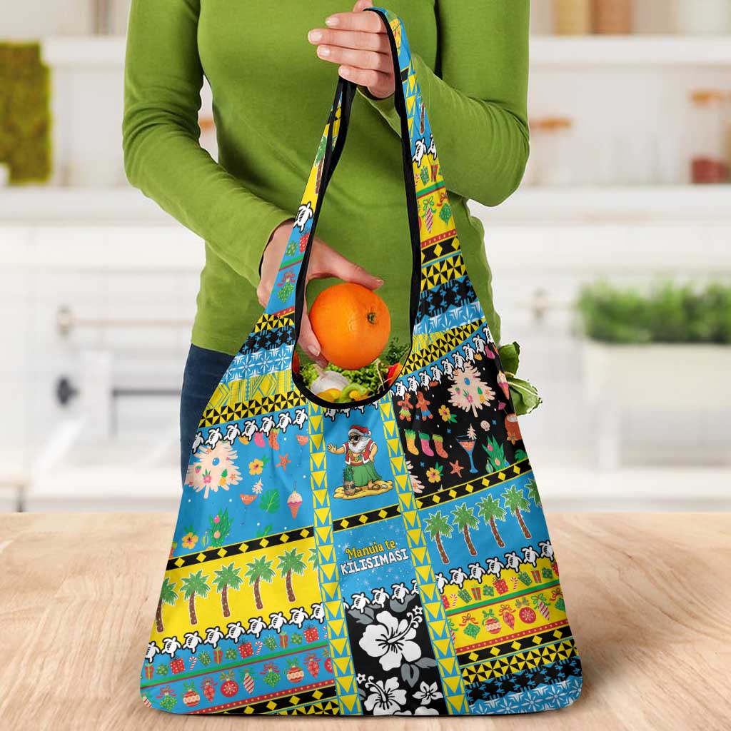 Tuvalu Christmas Grocery Bag Festive Beach Vibes - Polynesian Pride