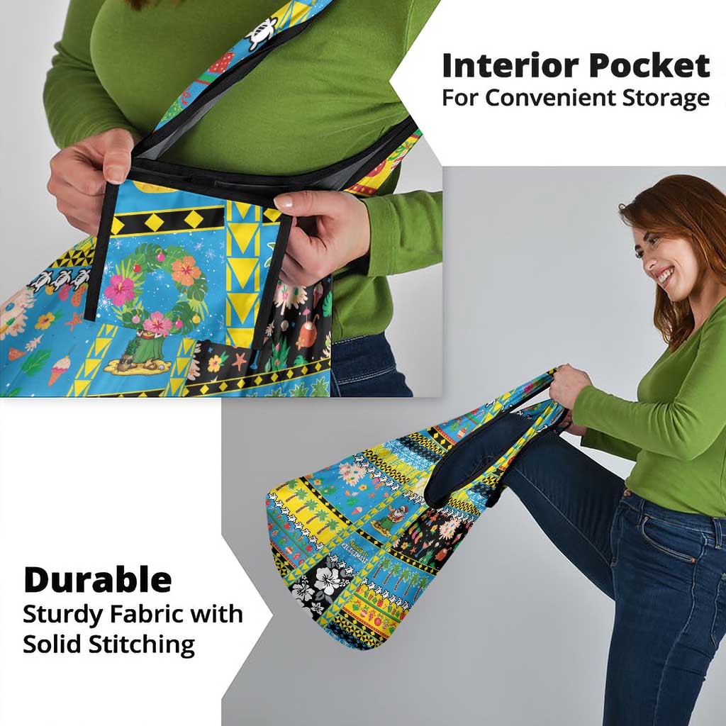 Tuvalu Christmas Grocery Bag Festive Beach Vibes - Polynesian Pride