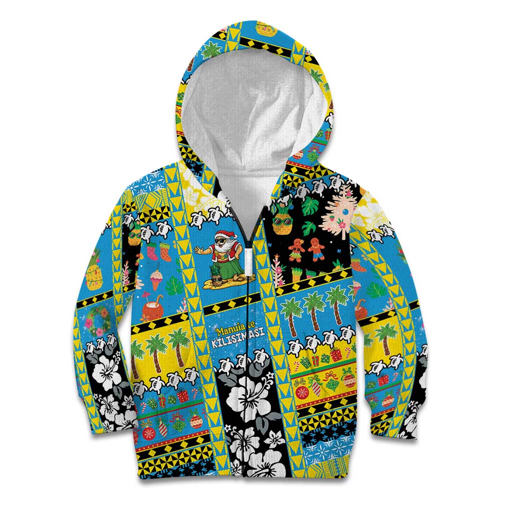 Tuvalu Christmas Kid Hoodie Festive Beach Vibes - Polynesian Pride