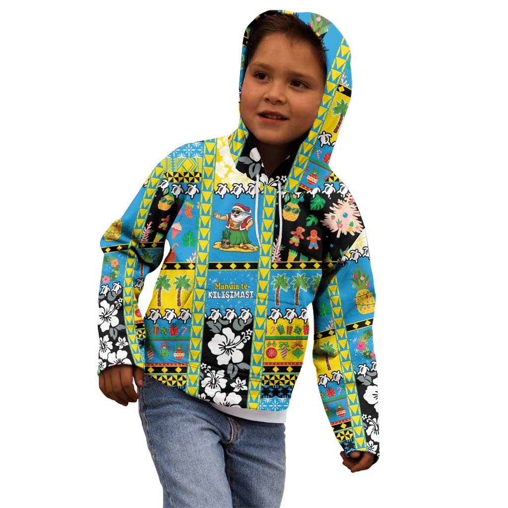 Tuvalu Christmas Kid Hoodie Festive Beach Vibes - Polynesian Pride