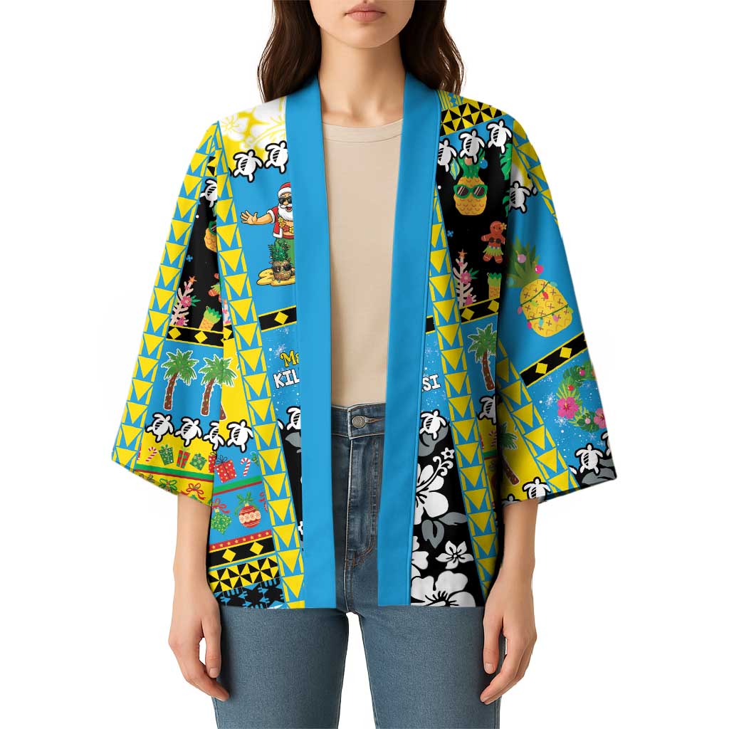 Tuvalu Christmas Kimono Festive Beach Vibes - Polynesian Pride