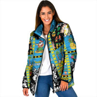 Tuvalu Christmas Padded Jacket Festive Beach Vibes - Polynesian Pride