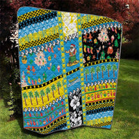 Tuvalu Christmas Quilt Festive Beach Vibes - Polynesian Pride