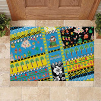 Tuvalu Christmas Rubber Doormat Festive Beach Vibes - Polynesian Pride