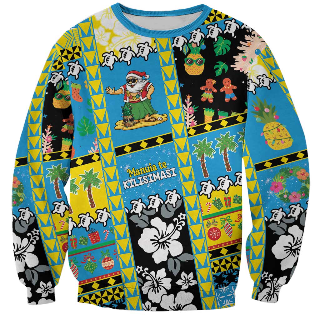 Tuvalu Christmas Sweatshirt Festive Beach Vibes - Polynesian Pride