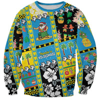 Tuvalu Christmas Sweatshirt Festive Beach Vibes - Polynesian Pride