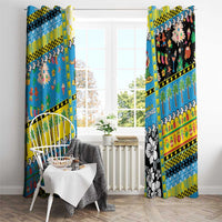 Tuvalu Christmas Window Curtain Festive Beach Vibes - Polynesian Pride