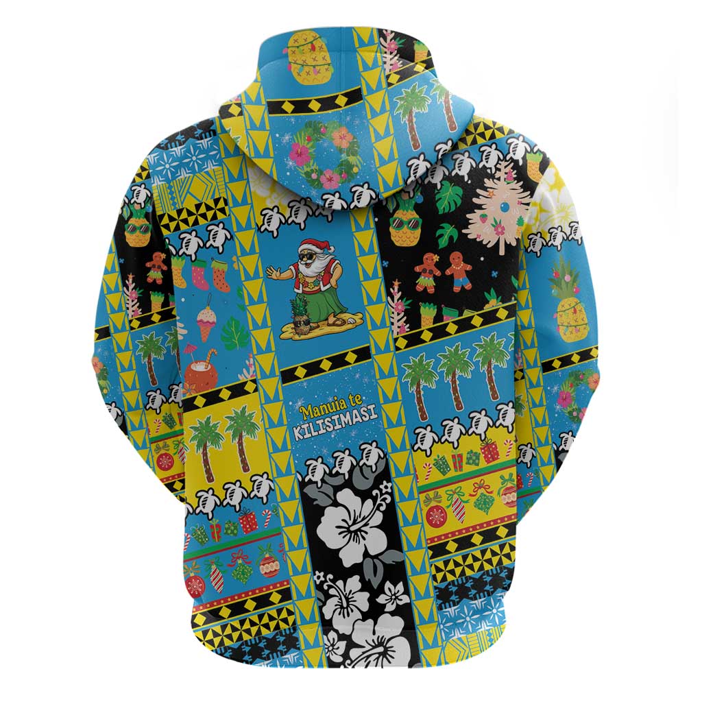 Tuvalu Christmas Zip Hoodie Festive Beach Vibes - Polynesian Pride
