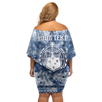 Samoa 685 Family Matching Off Shoulder Short Dress and Hawaiian Shirt Polynesian Pattern Tie Dye Style LT05 - Polynesian Pride