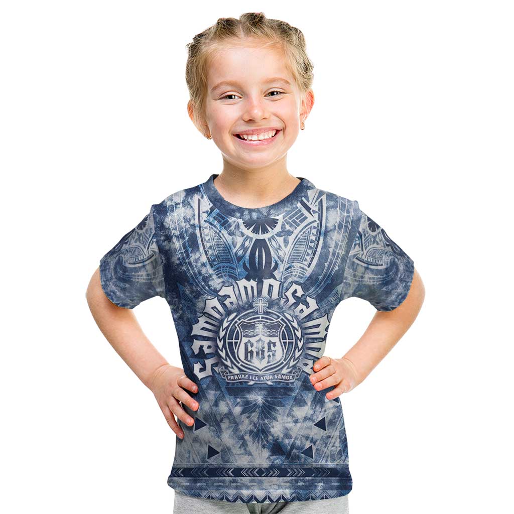 Samoa 685 Kid T Shirt Polynesian Pattern Tie Dye Style