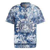 Samoa 685 Rugby Jersey Polynesian Pattern Tie Dye Style
