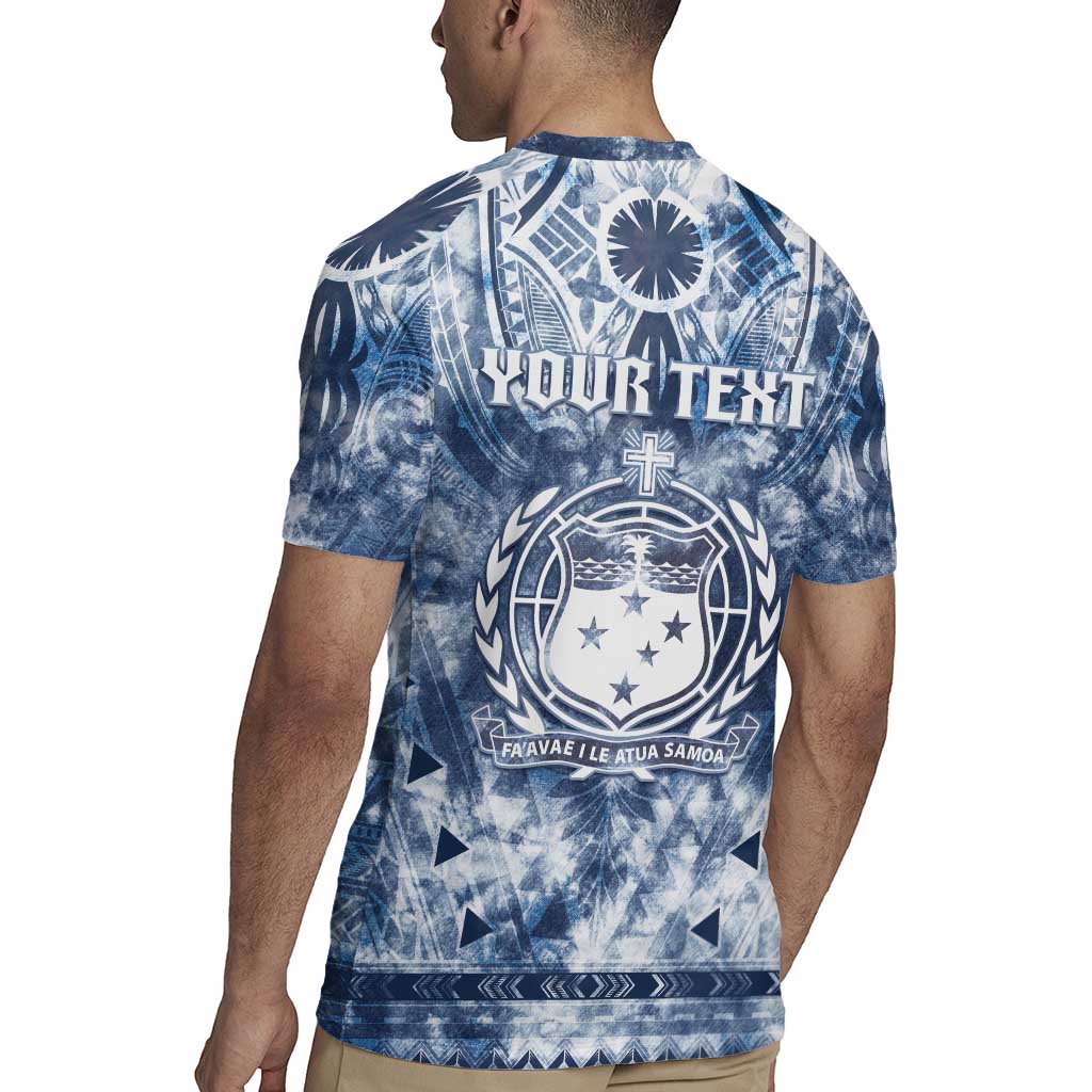 Samoa 685 Rugby Jersey Polynesian Pattern Tie Dye Style