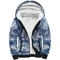 Samoa 685 Sherpa Hoodie Polynesian Pattern Tie Dye Style
