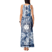 Samoa 685 Tank Maxi Dress Polynesian Pattern Tie Dye Style