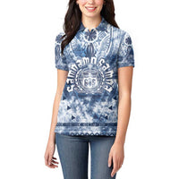 Samoa 685 Women Polo Shirt Polynesian Pattern Tie Dye Style