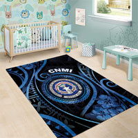 Northern Mariana Islands Area Rug Ocean Floral Pattern LT05