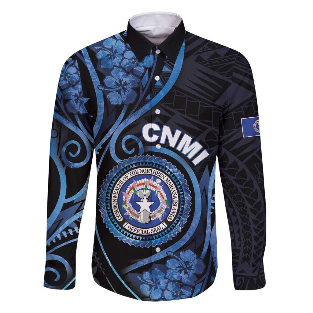 Personalized Northern Mariana Islands Family Matching Tank Maxi Dress and Hawaiian Shirt Ocean Floral Pattern