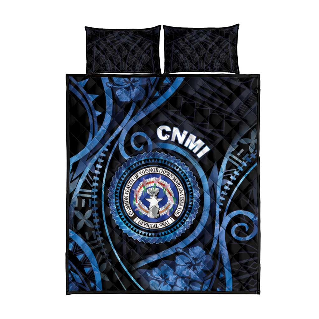 Northern Mariana Islands Quilt Bed Set Ocean Floral Pattern LT05