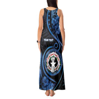 Personalized Northern Mariana Islands Tank Maxi Dress Ocean Floral Pattern
