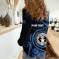 Personalized Northern Mariana Islands Women Casual Shirt Ocean Floral Pattern