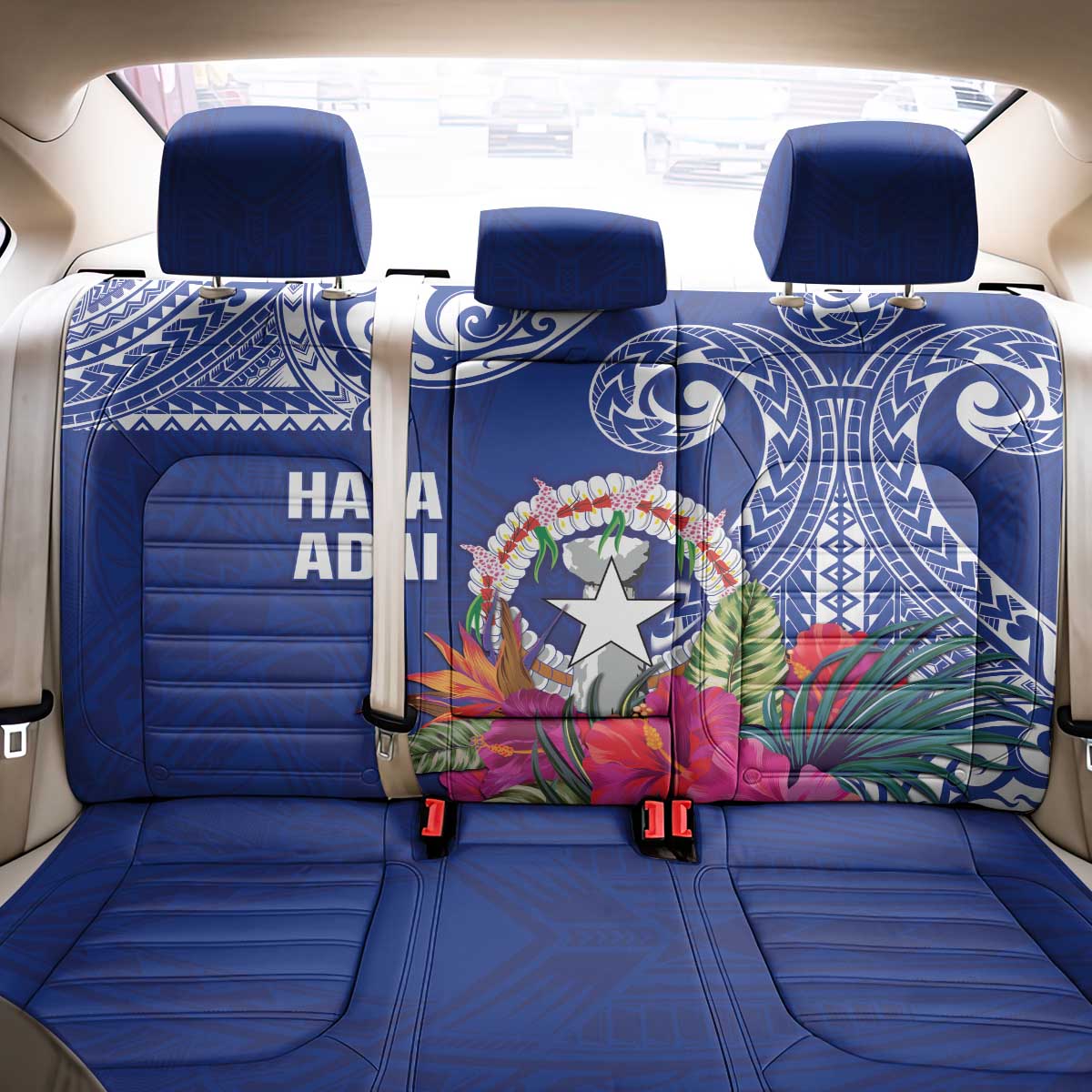 Hafa Adai Northern Mariana Islands Back Car Seat Cover Polynesian Tribal Pattern LT05