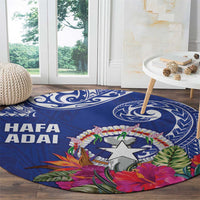 Hafa Adai Northern Mariana Islands Round Carpet Polynesian Tribal Pattern LT05