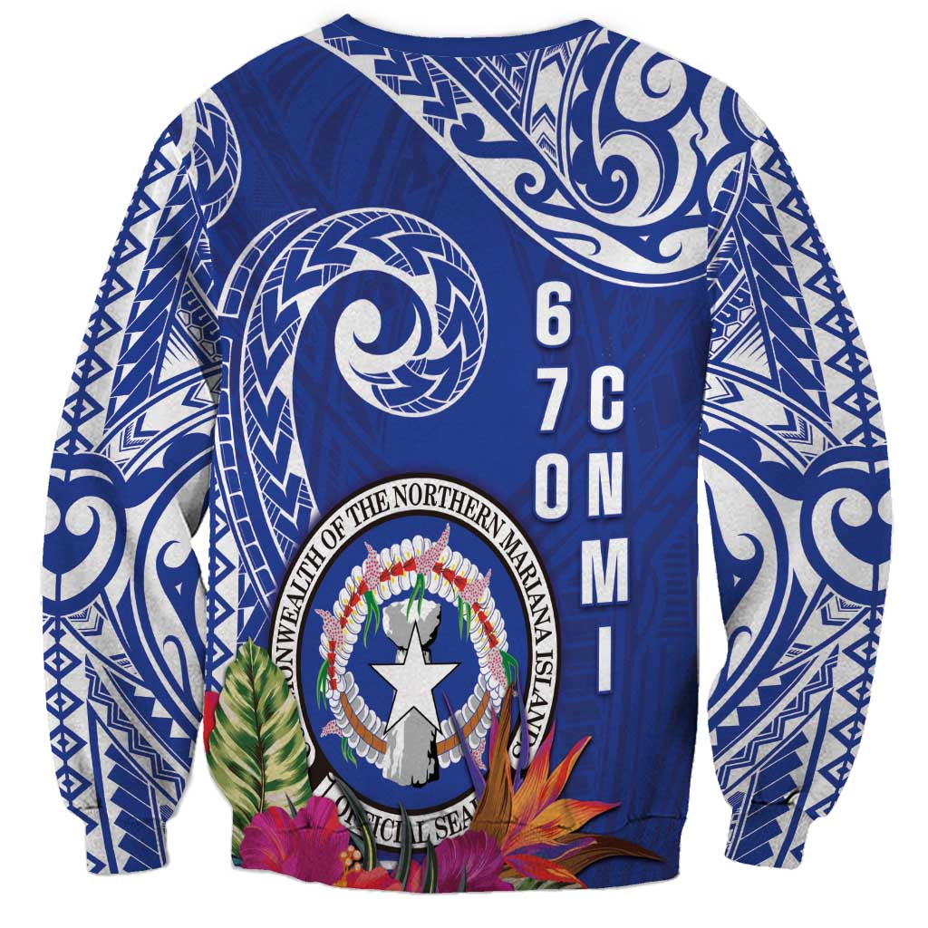 Hafa Adai Northern Mariana Islands Sweatshirt Polynesian Tribal Pattern
