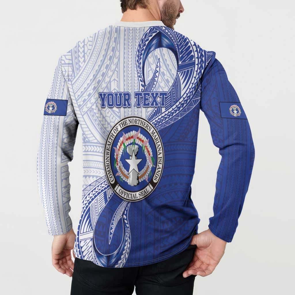 Personalized Northern Mariana Islands Button Sweatshirt CNMI Seal