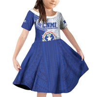 Personalized Northern Mariana Islands Family Matching Off Shoulder Short Dress and Hawaiian Shirt CNMI Seal