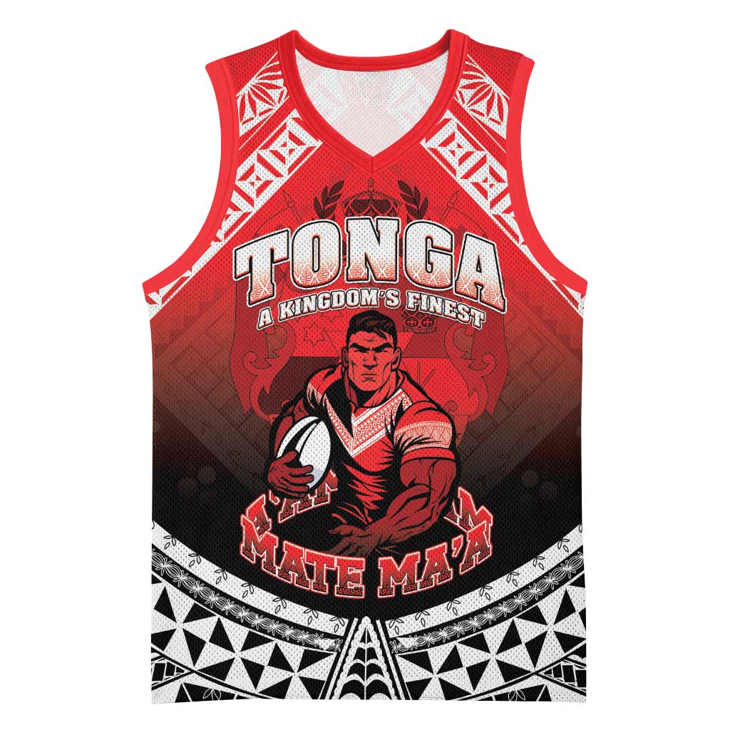 Custom Rugby Tonga MMT Basketball Jersey Mana O Tonga LT05 Unisex Red - Polynesian Pride