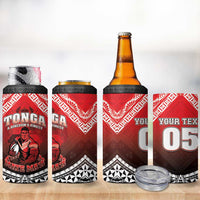 Custom Rugby Tonga MMT 4 in 1 Can Cooler Tumbler Mana O Tonga LT05 - Polynesian Pride