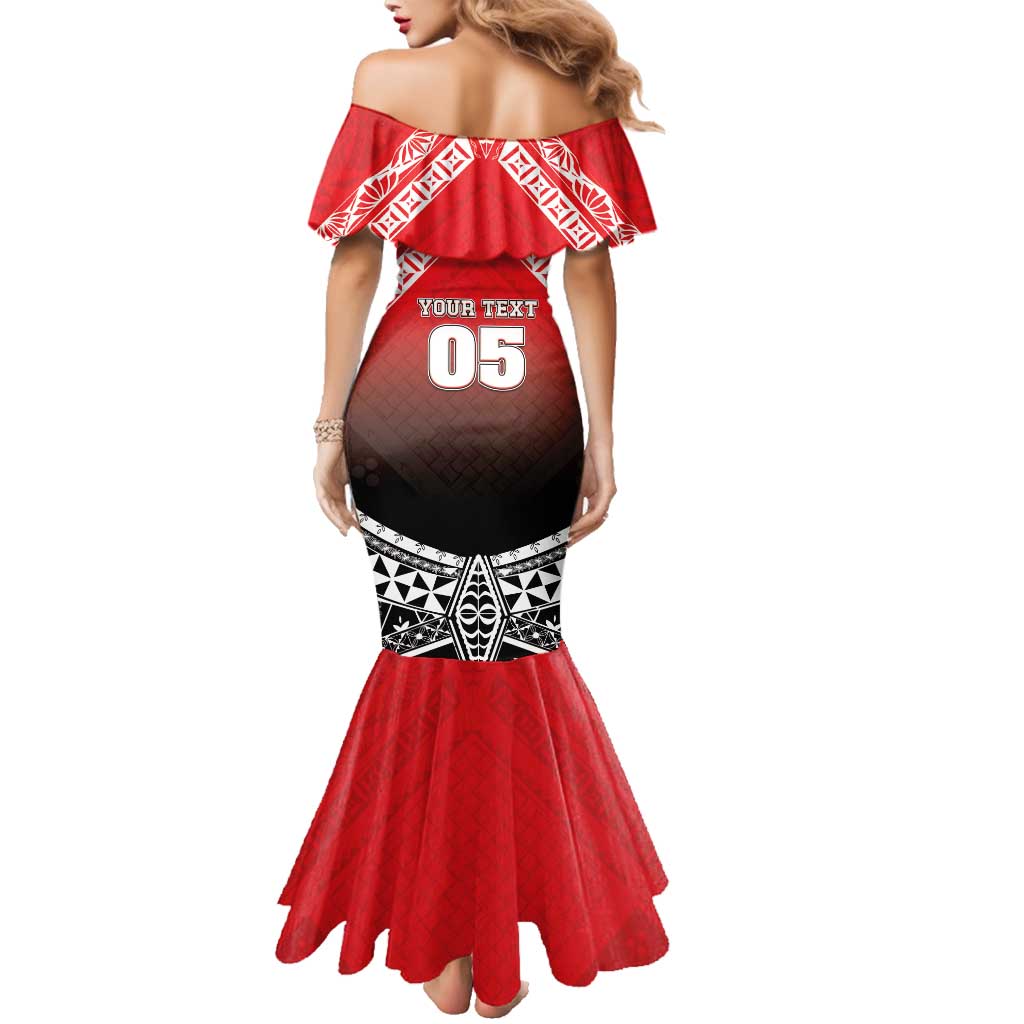 Custom Rugby Tonga MMT Family Matching Mermaid Dress and Hawaiian Shirt Mana O Tonga LT05 - Polynesian Pride