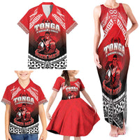 Custom Rugby Tonga MMT Family Matching Tank Maxi Dress and Hawaiian Shirt Mana O Tonga LT05 - Polynesian Pride