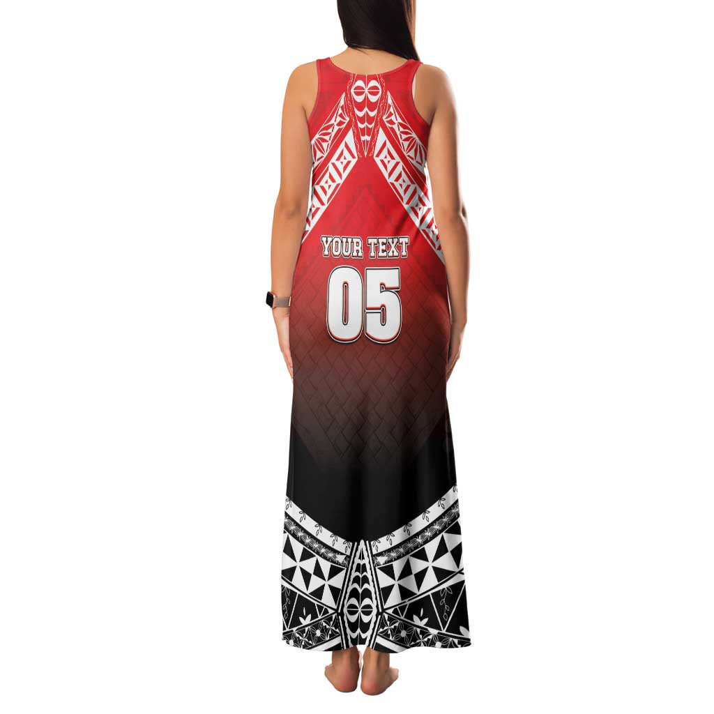 Custom Rugby Tonga MMT Family Matching Tank Maxi Dress and Hawaiian Shirt Mana O Tonga LT05 - Polynesian Pride