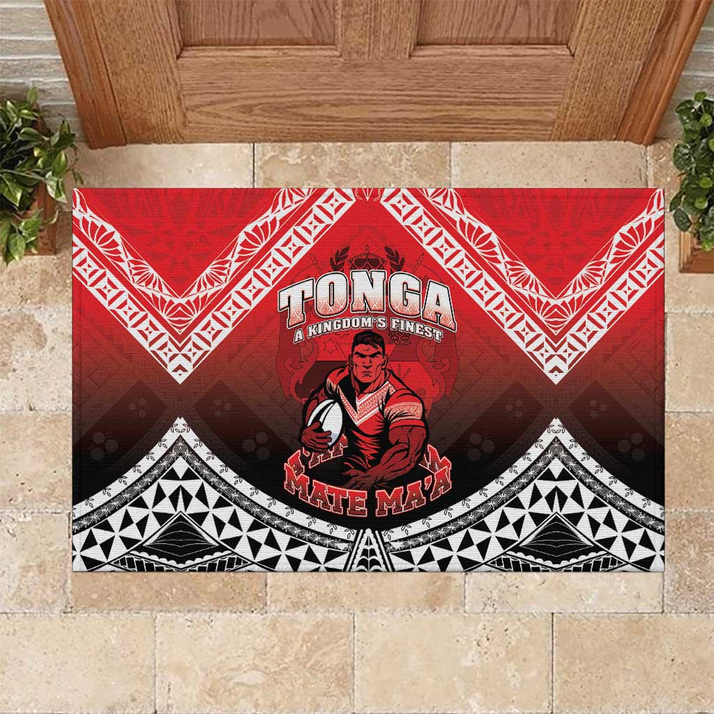Rugby Tonga MMT Rubber Doormat Mana O Tonga LT05 Red - Polynesian Pride