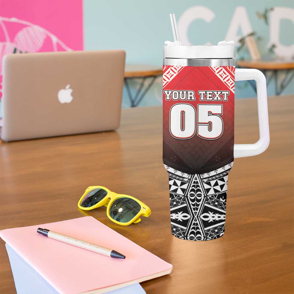 Custom Rugby Tonga MMT Tumbler With Handle Mana O Tonga LT05 - Polynesian Pride