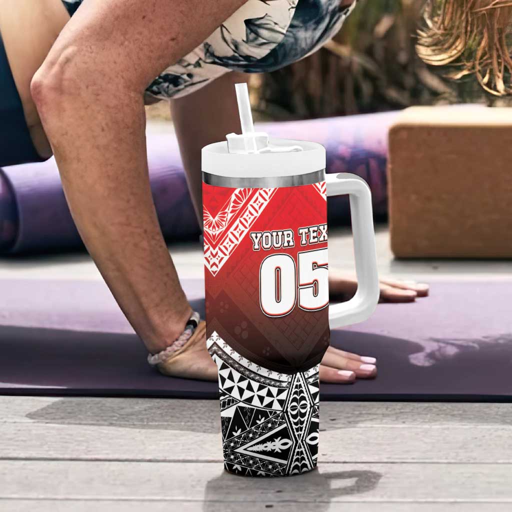 Custom Rugby Tonga MMT Tumbler With Handle Mana O Tonga LT05 - Polynesian Pride