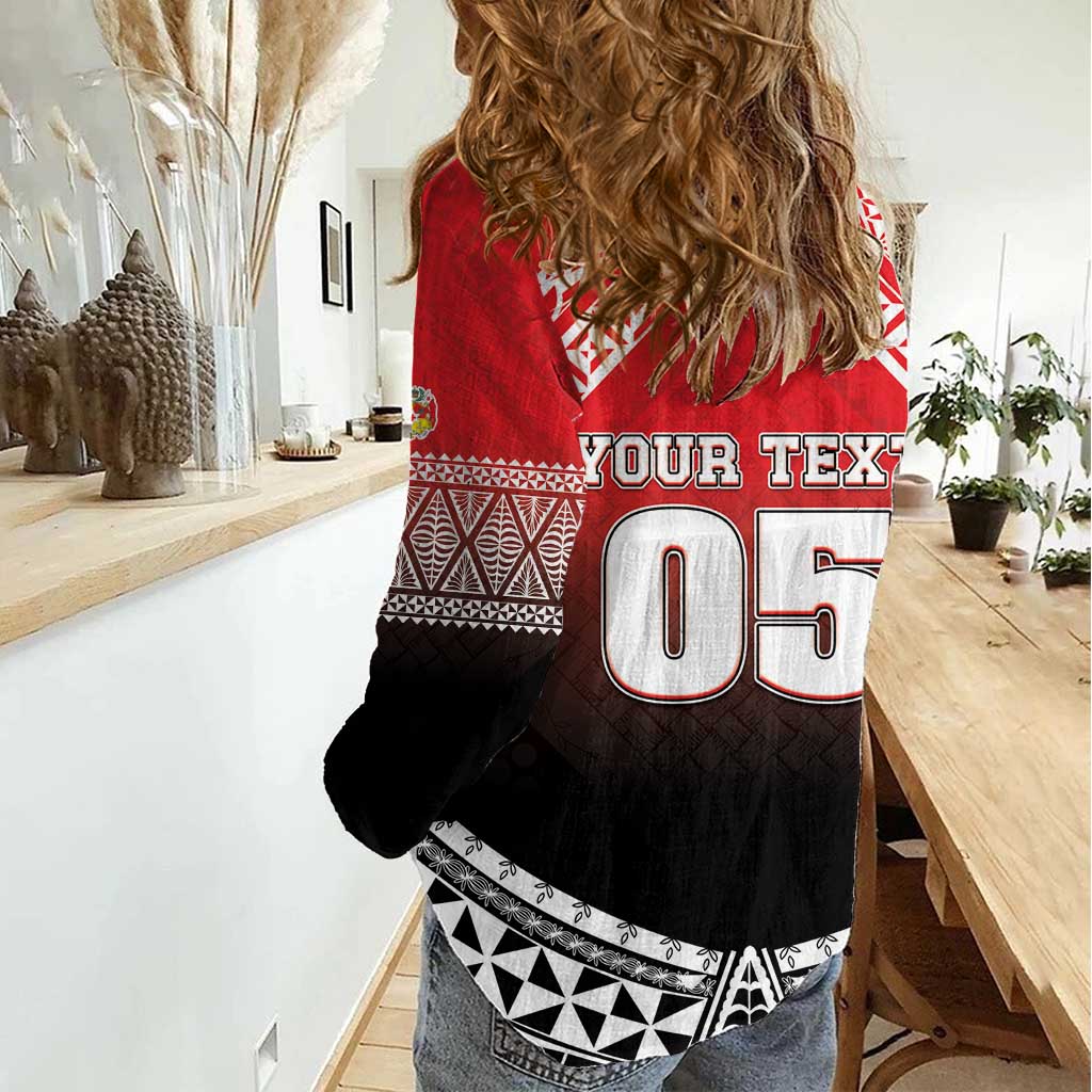 Custom Rugby Tonga MMT Women Casual Shirt Mana O Tonga LT05 - Polynesian Pride