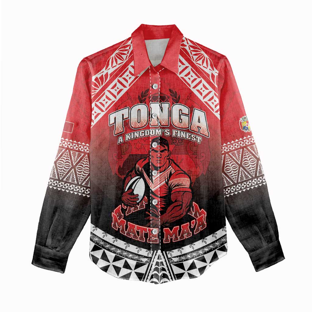 Custom Rugby Tonga MMT Women Casual Shirt Mana O Tonga LT05 - Polynesian Pride