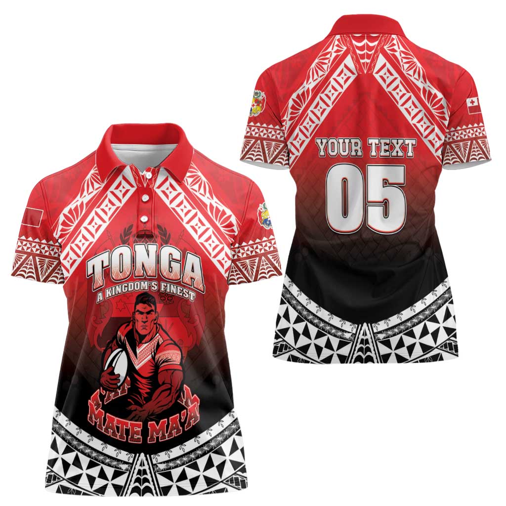 Custom Rugby Tonga MMT Women Polo Shirt Mana O Tonga LT05 - Polynesian Pride
